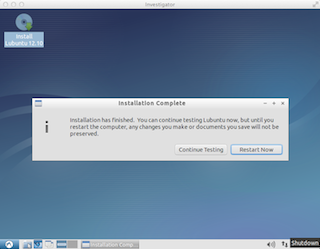 Lubuntu Restart