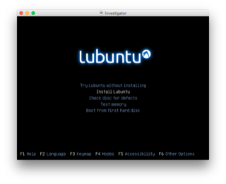 Lubuntu Installer Menu